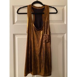 Burnt Orange Metallic Tunic Racerback